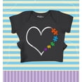 thumbnail image 2 of Shop4Ever Autism Love Heart Puzzle Pieces Baby's Bodysuit Infant Cotton Romper 6 Months Black, 2 of 5