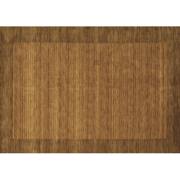 Ahgly Company Indoor Rectangle Abstract Brown Contemporary Area Rugs, 5' x 7'