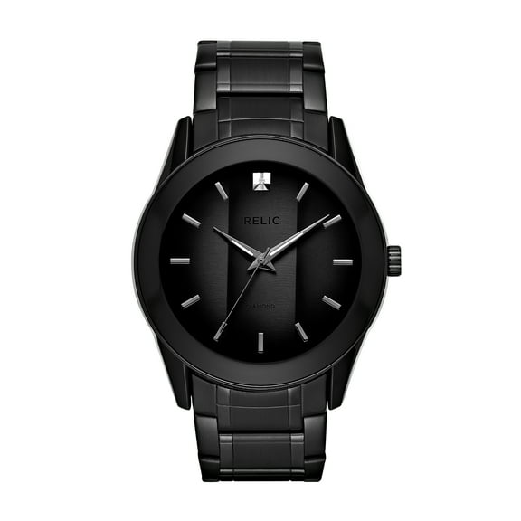 Relic Men's Rylan Three-Hand, Black Stainless Steel Watch