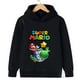 thumbnail image 2 of Ropa infantil con estampado creativo de Super Mario, sudadera informal de calle para hermano, sudadera deportiva para exteriores, sudadera con capucha para hermano de 3 a 14 años, 2 of 5