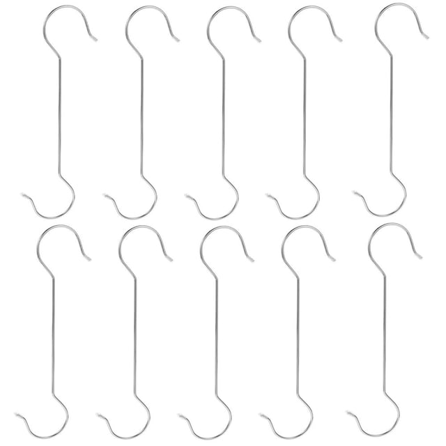 HLONK 10 Pcs S-shaped Hook Multifunction Bird Feeders Clothes Rack Stainless Steel Heavy Duty Plant Hanger