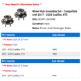 thumbnail image 2 of Wheel Hub Assembly Set - Compatible with 2017 - 2020 Cadillac XT5 2018 2019, 2 of 2