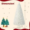 thumbnail image 3 of Costway 7 FT Pre-Lit Christmas Tree Fiber Optic Snow-Flocked with 270 Lights & Branch Tips, 3 of 10