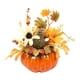 thumbnail image 5 of Calabaza artificial con adorno de flores Accesorios de fotografía Guirnaldas de otoño Guirnaldas de bonsái para la oficina de Acción de Gracias, 5 of 9
