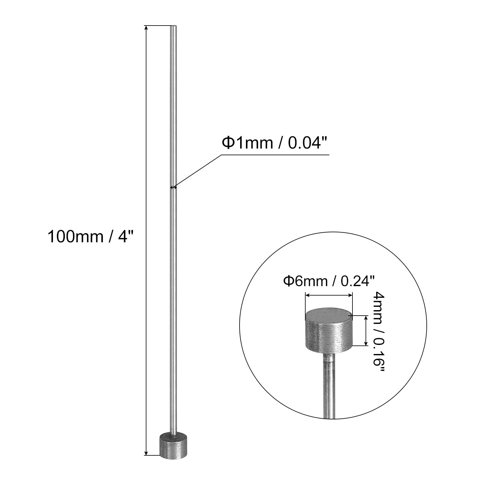 Unique Bargains Straight Ejector Pin, 65Mn Steel Round Tip Punch for Maintenance 1mm