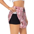 thumbnail image 2 of Disketp Rose Flowers Print Women's Shorts Workout Shorts for Athletic Gym Running Shorts with Phone Pockets XX-Large, 2 of 8