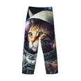 thumbnail image 3 of Fotbe Astronaut Cat Men's Pajama Pants,Sleepwear Pants,Pj Bottoms Drawstring And Pockets-Small, 3 of 7