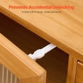 thumbnail image 4 of 12 Pack Child Safety Cabinet Locks - Adhesive Invisible Latches for Baby Proofing, No Drill Installation, 4 of 11