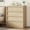 Wood color, variant on 3-Drawer Dining Table Cabinet – Chest with Spacious Storage – Wooden Vertical Sideboard for Living Room, Nursery