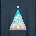 thumbnail image 3 of Instant Message - Photo Real Beach Fill Christmas Tree  - Women's Lightweight French Terry Long Sleeve Shirt, 3 of 6