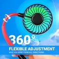thumbnail image 3 of Portable Neck Fan Rechargeable Personal Hand-Free Fan Mini USB Wearable Neckband Sport Fan, 3 Speed Adjustable, 360 Degrees Free Rotation Perfect for Working, Traveling, Office, Reading, 3 of 7