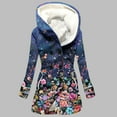 thumbnail image 1 of LOVZFMLL Jackets for Women Velvet Double Breasted Hooded Solid Color European And Mid Length Women's Solid Color Temperament Commuting Jacket, 1 of 3