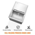thumbnail image 4 of KFFKFF 24"x18"x13" Drop in Ice Chest Ice Cooler Ice Bin Stainless Steel w/Cover, 4 of 9
