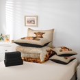thumbnail image 5 of Feelyou Cartoon Brown Cow Bedding Comforter Set 7pcs, Cute Animal Lover Queen Bedding Sets, Teens Kids Boys Girls Reversible Queen Sheet Sets, Super Cozy Room Decor, 5 of 7