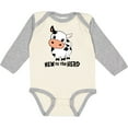 thumbnail image 3 of Inktastic New to the Herd Cute Cow Boys or Girls Long Sleeve Baby Bodysuit, 3 of 5