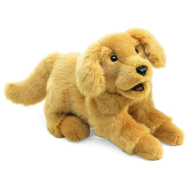Marioneta de mano Folkmanis Golden Retriever Puppy Tan