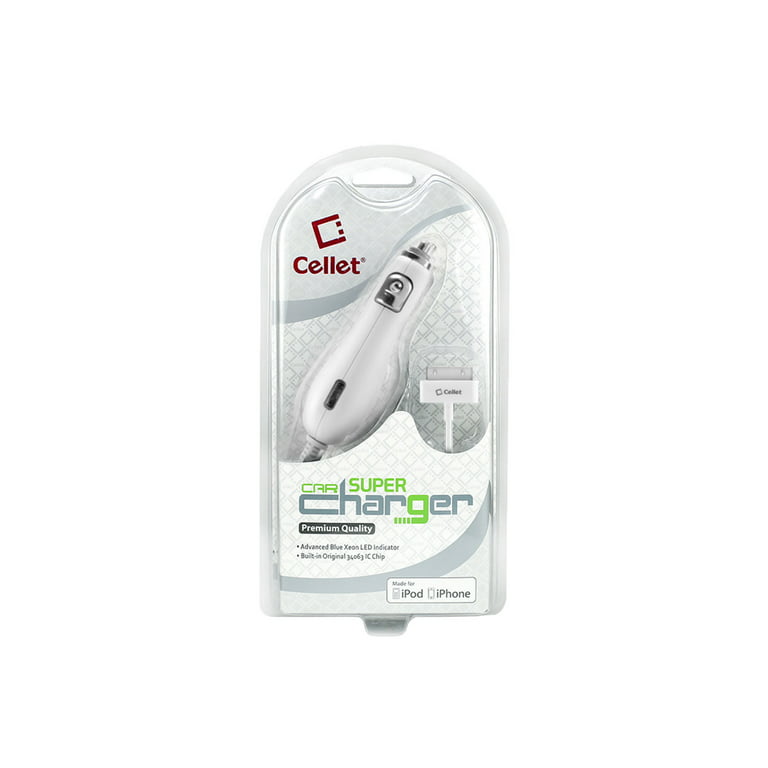 cellePhone Chargeur Voiture 12V/24V pour Apple iPhone 3G / 3GS / 4 / iPod  (blanc)