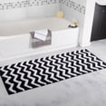 thumbnail image 3 of Lavish Home 67-0026-W 24 x 60 in. 100 Percent Cotton Chevron Bathroom Mat - White, 3 of 9