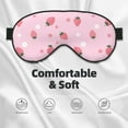 thumbnail image 3 of Goofa Floral Strawberr Printed Sleep Eye Mask for Men Women, Zero Eye Pressure Sleeping Mask, Light Blocking Night Blindfold, Soft Eye Shade Cover, 3 of 7