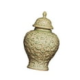 thumbnail image 5 of Porcelain Ginger Jar Vase Ceramic Canister Embossed Surface for Tea Storage Office Cabinet Home Organization, 5 of 9