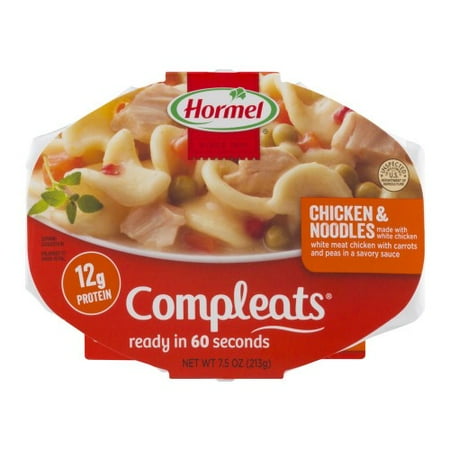 - Hormel, Compleats, Chicken & Noodles Made With White Chicken