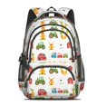 thumbnail image 2 of Tractor and Sheep Gray Pattern Cute School Backpack Bag with Padded Back and Adjustable Shoulder Straps 16.9 X 12.6 X 5.9 Inches, 2 of 5