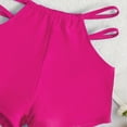 thumbnail image 6 of Xdegoge Bikini Set for Women 2 Piece, Haltered Top with Cut Out Side Shorts, High Waisted Swimwear, Tummy Control, Summer Beach Outfit, 6 of 9