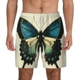 thumbnail image 2 of Goofa Blue Black Butterfly Art Printed Men's Swim Trunks Board Shorts Quick Dry Mens Swimming Trunks with Compression Liner,Breathable Fit Hawaii Beach Shorts-X-Large, 2 of 9
