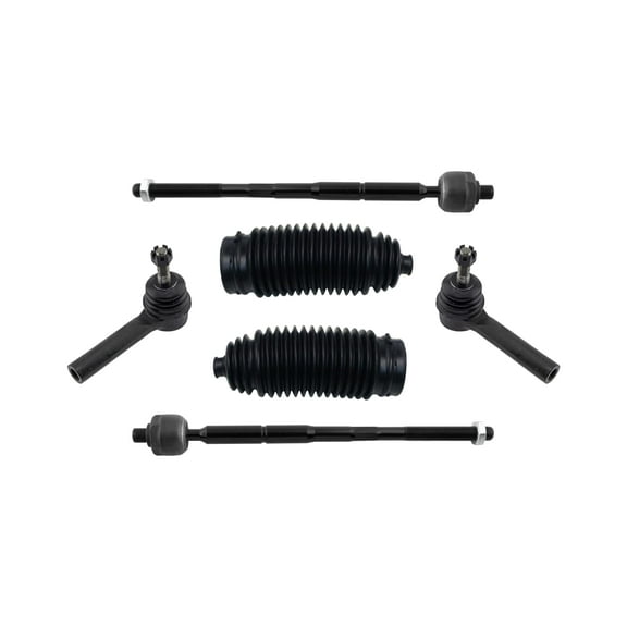 PartsW - 6 Pc Front Inner & Outer Tie Rod Ends Rack & Pinion Bellow Boots, Steering Kit for Chrysler 200, Chrysler Sebring, Dodge Avenger / ES800408 EV800400