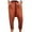 Orange, variant on Women's Casual Lantern Trousers Tapered Harem Pants Loose Fit Style Flax Ankle Trousers Baggy Slacks with Pocket Blue M