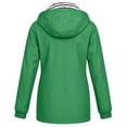 thumbnail image 7 of Rain Jacket for Women Waterproof Striped Lined Hooded Rain Jacket Windbreaker Travel Raincoat with Pockets Hiking Outdoor Clothing, 7 of 7