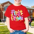 thumbnail image 2 of SGMVNU Kids First Grade T Shirts for Girls Back to School Graphic Tees Short Sleeve Soft Summer Casual Tops, Size 7-8 Years, Red, 2 of 7