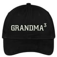 thumbnail image 1 of Trendy Apparel Shop Grandma Of 3 Grandchildren Embroidered 100% Brushed Cotton Baseball Cap - Black, 1 of 2