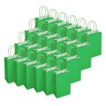 thumbnail image 2 of Bolsas de papel DjinnGlory Green de 9 x 14 x 8 cm con asas, paquete de 100, 2 of 9