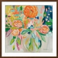 thumbnail image 2 of Art.com Summer Orange Floral Art Print by Farida Zaman, Brown Frame Wall Art, 29" x 29", 2 of 5