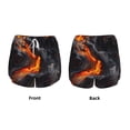 thumbnail image 3 of Hirioo Molten Lava Abstract Flow for Women's Double Layer Athletic Shorts High-Performance Gym Shorts with Inner Pocket, Elastic Waistband-Medium, 3 of 7