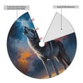 thumbnail image 2 of Picia Lonely Night Sky Wolf Print Christmas Tree Skirt , Christmas Tree Skirt Ornaments for Merry Christmas Holiday Party Decorations Indoor Outdoor-30", 2 of 7