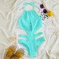 thumbnail image 4 of Sngxgn Bathing Suit for Women Tummy Control High Cut Swimsuit Womens Swim Suit(Sky Blue,XL), 4 of 9