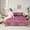 Pink, variant on Homewish Girly Pink Stripes Twin Bedding Sets 7-Piece for Women, Chic Abstract Bedding Comforter Set, Modern Fashion Artwork Reversible Sheet Sets, Luxury Bedroom Decor