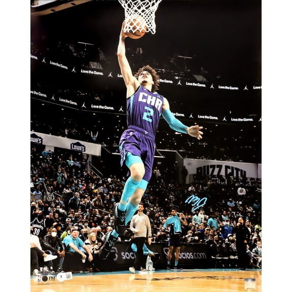 LaMelo Ball Autographed 16x20 Photo Charlotte Hornets Beckett BAS 212975