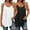 White, variant on MESSUEN Womens Spaghetti Strap Tank Top Women's Tank Tops Loose Fit Crew Neck Camisole Pleated Shirt Strap Fit Tank Fashion Shirt Women Shirt Sleeveless T Shirts for Women Black L