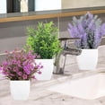 thumbnail image 5 of Fake Plants Mini Potted Artificial Plants, 8 Pack Artificial Eucalyptus Plants Small Houseplants Greenery in Black Round Pot, Small Faux Plants Decor for Home Bathroom Office Farmhouse Desk Shelf, 5 of 5