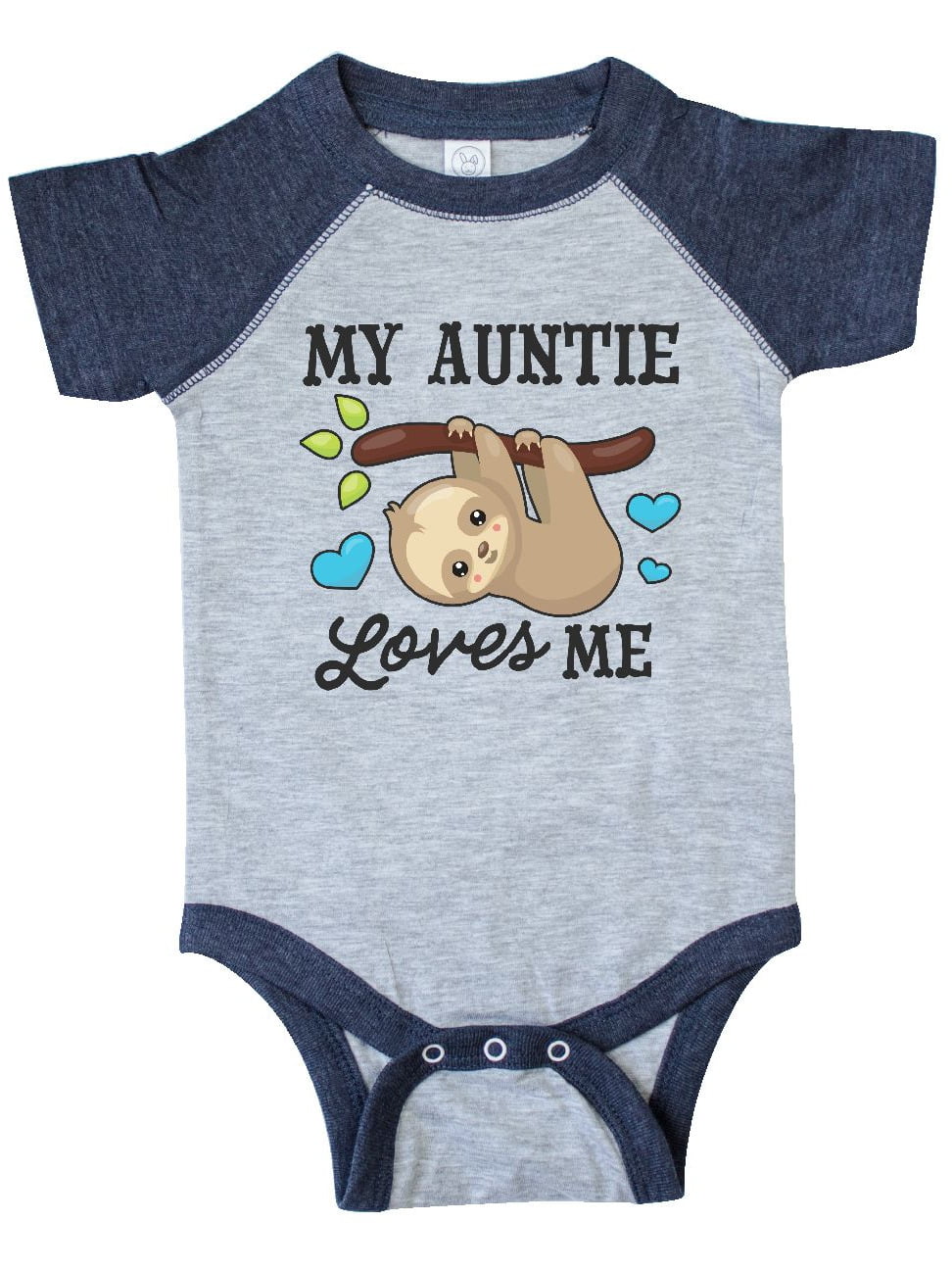 2019 New My Auntie Loves Me with Sloth and Hearts Infant Creeper 