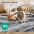 thumbnail image 4 of ODIKA 8'x10' Washable Area Rug Durable, Non-Slip Watercolor Modern Brushstroke Design With Flowing Wavy Motif Abstract Dynamic for Living Room, Under Sectional, Family, 4 of 7
