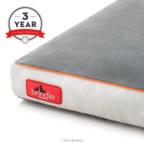 Brindle shredded memory foam dog bed top
