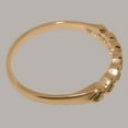 thumbnail image 5 of LBG British Made 14k Rose Gold ring with Natural Emerald Womens Eternity Ring - 33 size options - Size 11, 5 of 9