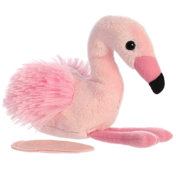 Aurora 33405 6 in. Adorable Shoulderkins Fay Flamingo On-The-Go Fun Interactive Play Stuffed Animal Toy, Pink