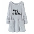 thumbnail image 2 of Ailaofu Womens Fall Long Sleeve T-Shirts Casual Tops for Leggings Loose Soft Blouses with Pocket, 2 of 3