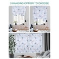 thumbnail image 4 of Blue Flowers Tie Up Curtains for Windows 63 Inch Length Balloon Curtains Kitchen Adjustable Balloon Window Shade Watercolor Botanical Floral Vines Plants Tie Up Bathroom Curtain Window 42"x63", 4 of 6