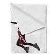 thumbnail image 2 of Sports Soft Flannel Fleece Blanket, Basketball Players Dribbling Dunking Floater Vibrant Colored Uniforms Sportsmanship, Cozy Plush for Indoor and Outdoor Use, 50" x 70", Multicolor, by Ambesonne, 2 of 5